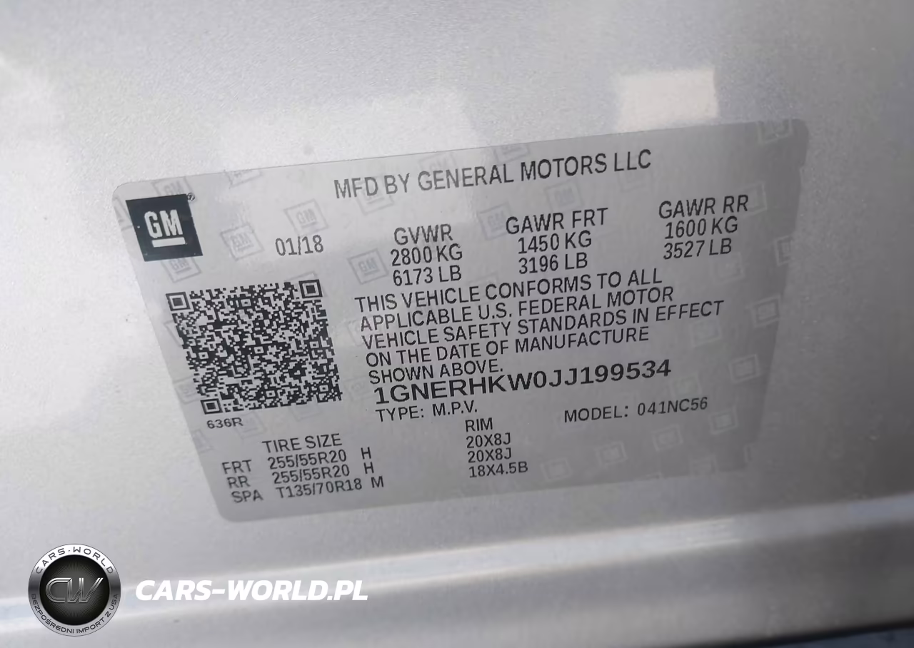 2018 Chevrolet Traverse 3Lt VIN:1GNERHKW0JJ199534 - 9