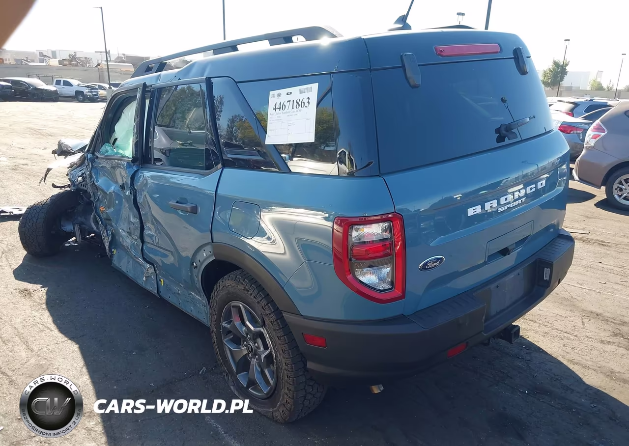 2021 Ford Bronco Sport Badlands VIN:3FMCR9D90MRA74438 - 3