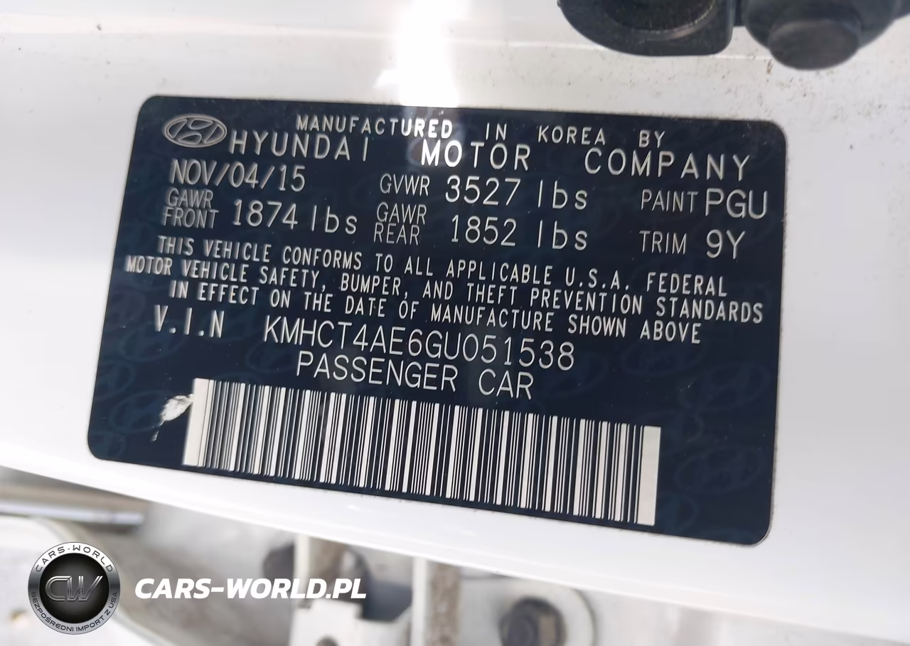 2016 Hyundai Accent Se VIN:KMHCT4AE6GU051538 - 9