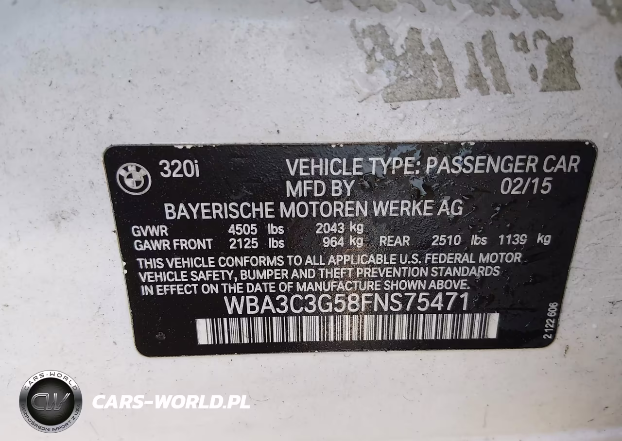 2015 BMW 320I xDrive VIN:WBA3C3G58FNS75471 - 9