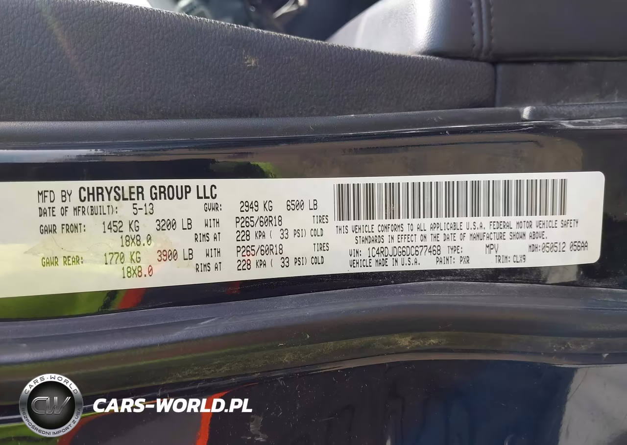2013 Dodge Durango Crew VIN:1C4RDJDG6DC677468 - 9