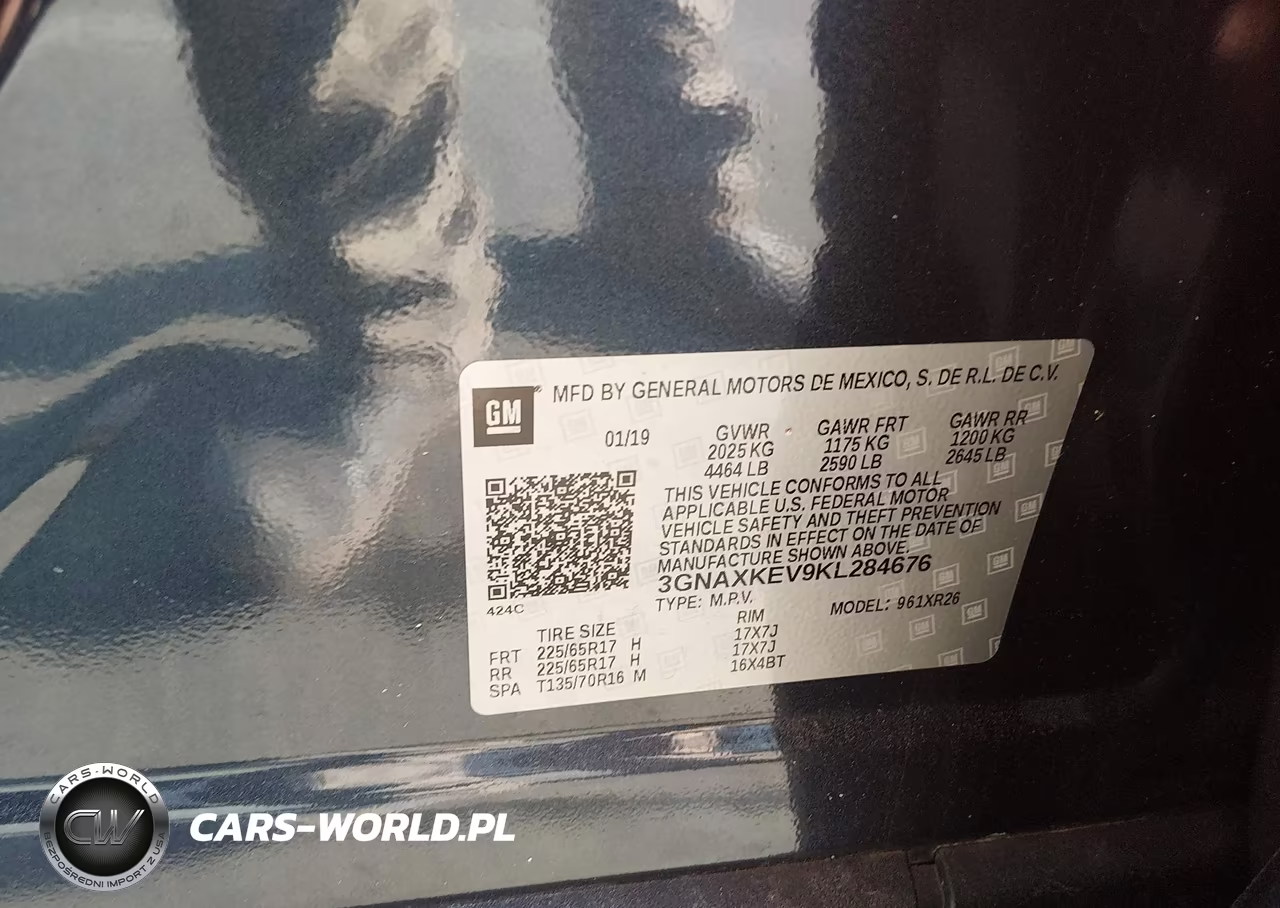 2019 Chevrolet Equinox Lt VIN:3GNAXKEV9KL284676 - 9