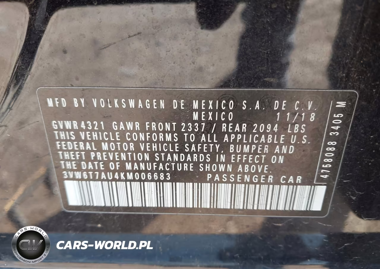 2019 Volkswagen Golf Gti 2.0T Autobahn-2.0T Rabbit Edition-2.0T S-2.0T Se VIN:3VW6T7AU4KM006683 - 9