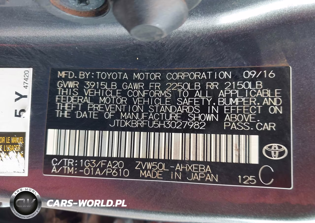 2017 Toyota Prius Four-Four Touring-One-Three-Three Touring-Two-Two Eco VIN:JTDKBRFU5H3027982 - 9