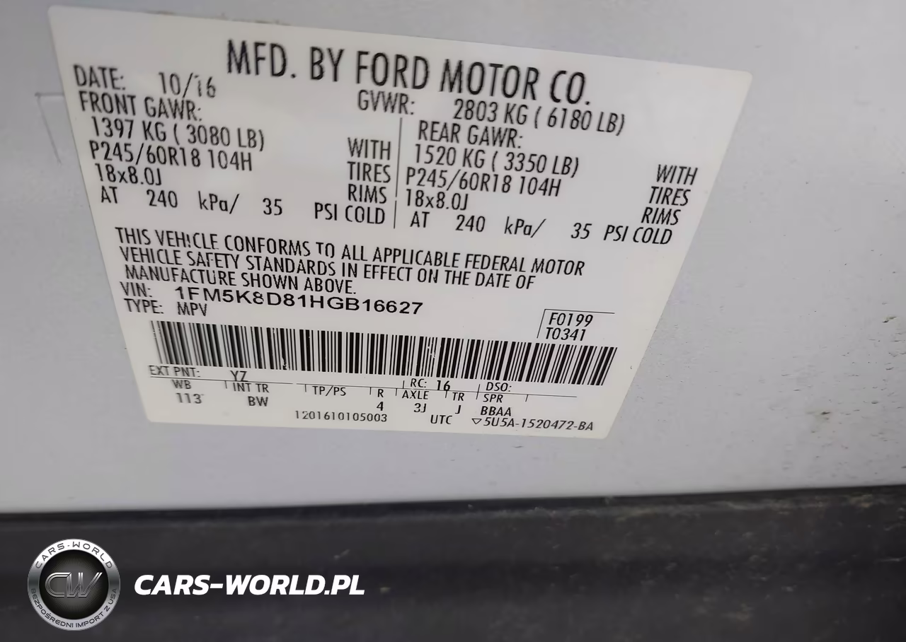 2017 Ford Explorer Xlt VIN:1FM5K8D81HGB16627 - 9