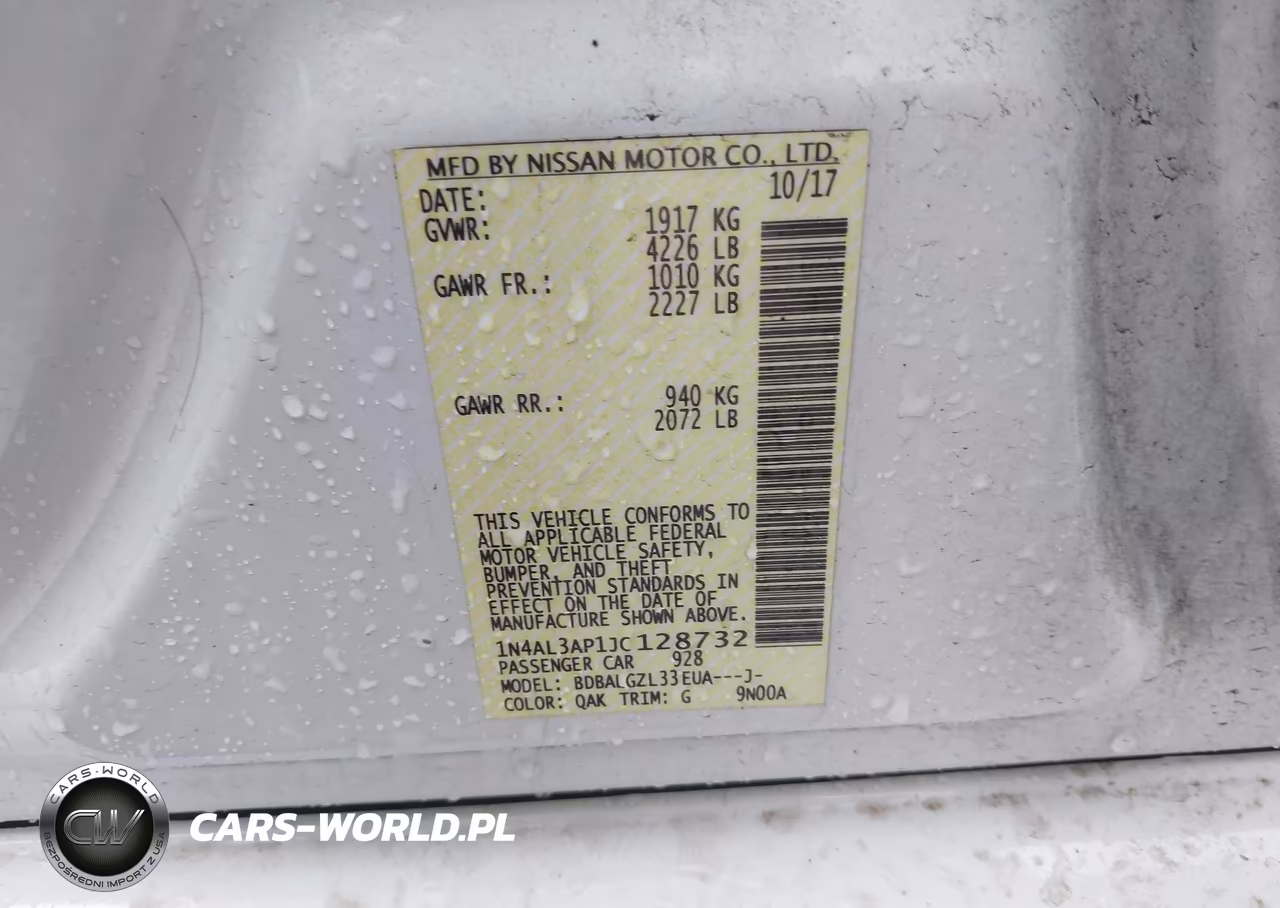 2018 Nissan Altima 2.5 S VIN:1N4AL3AP1JC128732 - 9