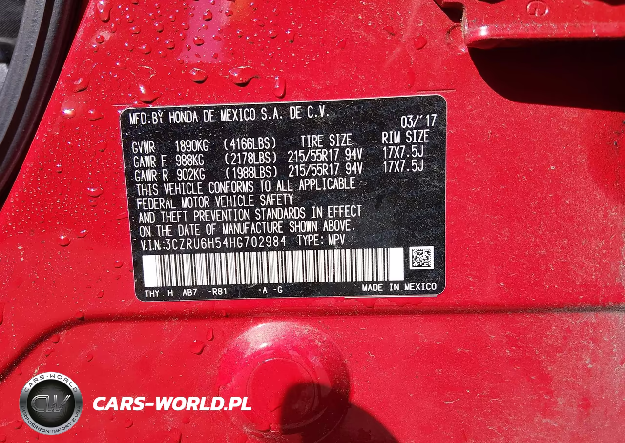 2017 Honda Hr-V Ex VIN:3CZRU6H54HG702984 - 9