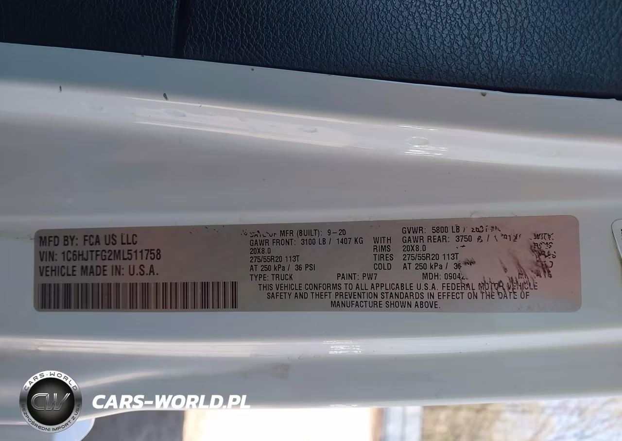 2021 Jeep Gladiator High Altitude 4X4 VIN:1C6HJTFG2ML511758 - 9
