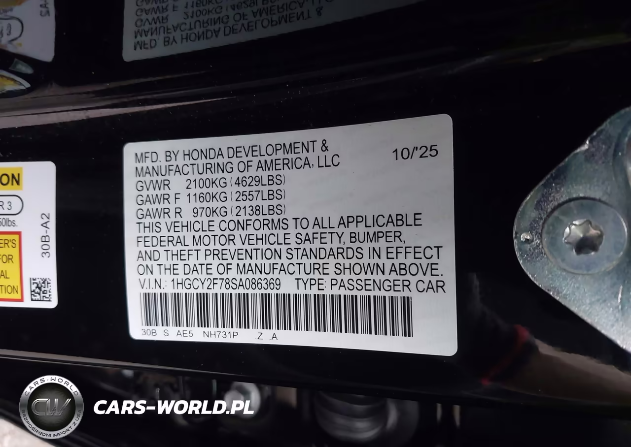 2025 Honda Accord Hybrid Sport-L VIN:1HGCY2F78SA086369 - 9