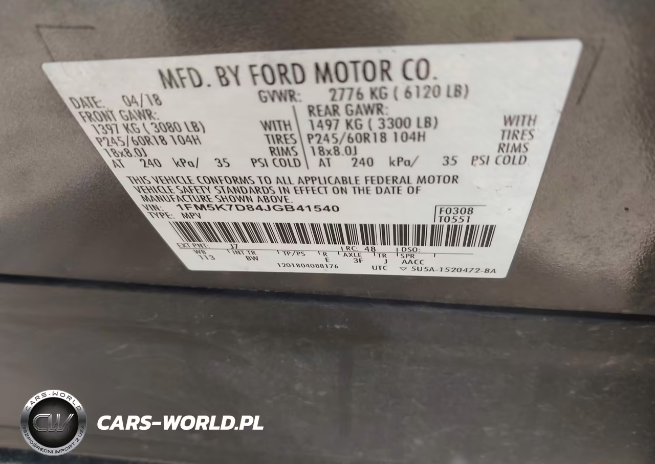 2018 Ford Explorer Xlt VIN:1FM5K7D84JGB41540 - 9