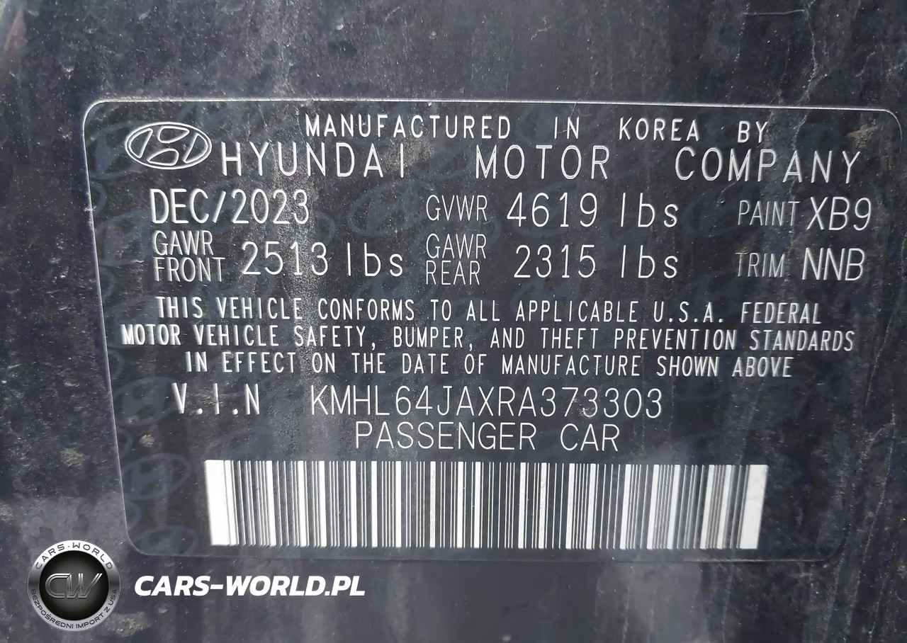 2024 Hyundai Sonata Sel VIN:KMHL64JAXRA373303 - 9