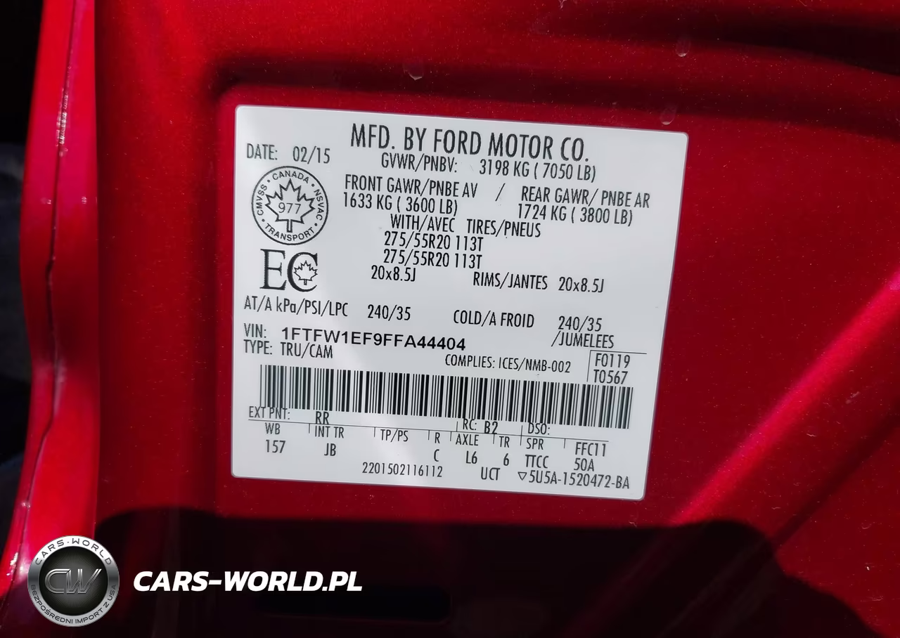 2015 Ford F-150 Xlt VIN:1FTFW1EF9FFA44404 - 9
