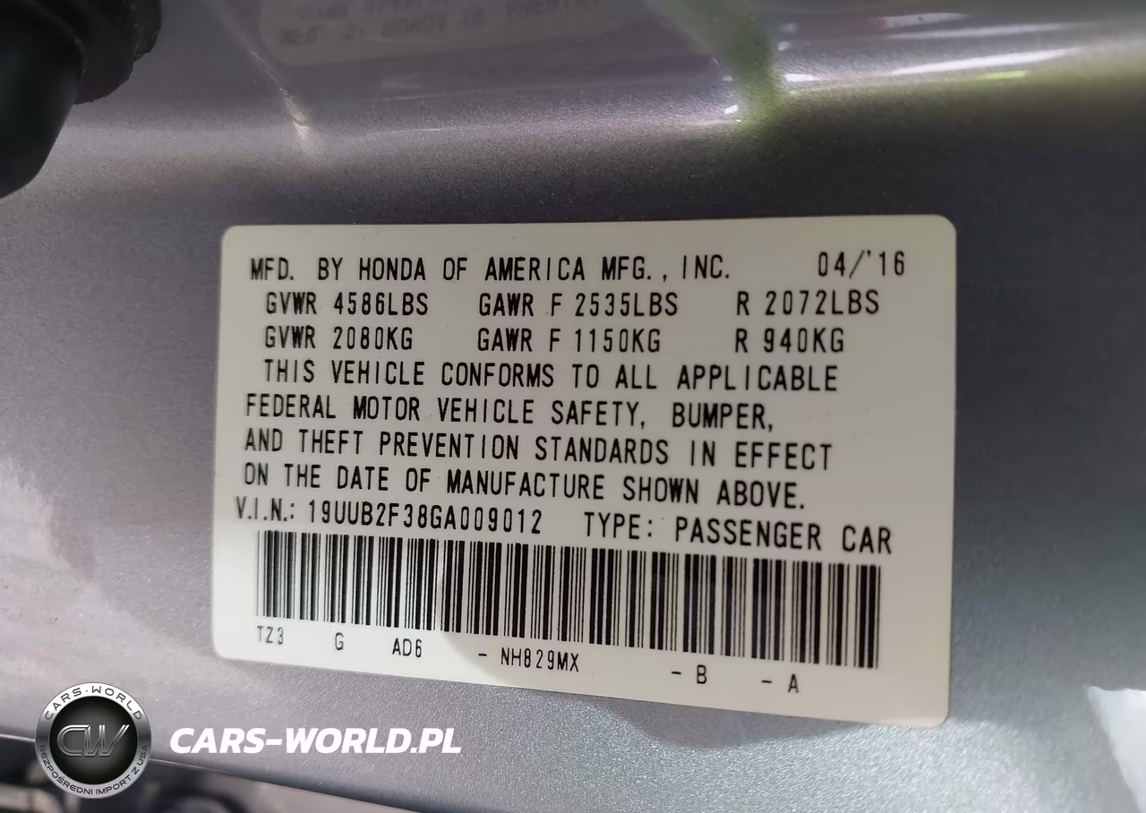 2016 Acura Tlx V6 VIN:19UUB2F38GA009012 - 9