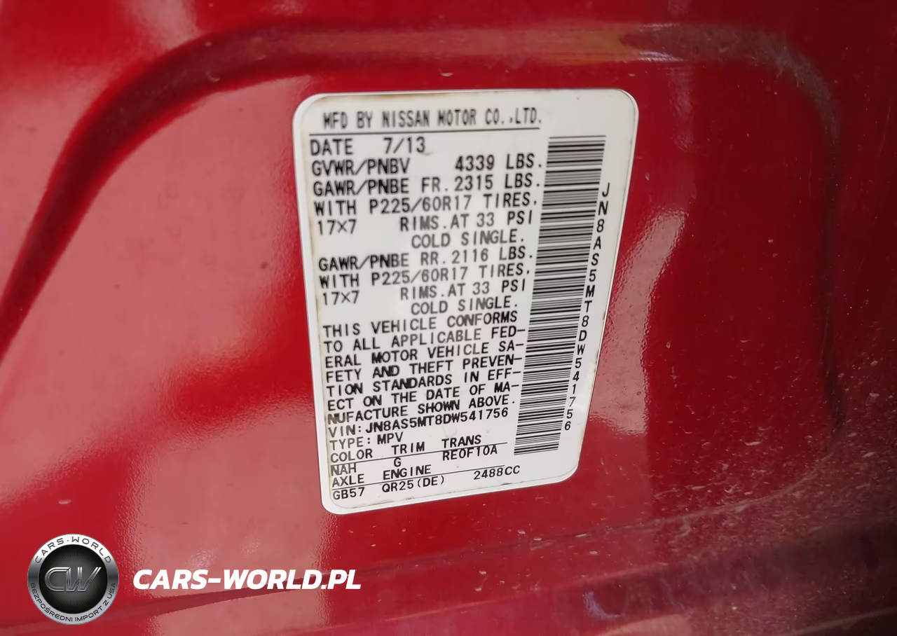 2013 Nissan Rogue Sv VIN:JN8AS5MT8DW541756 - 9