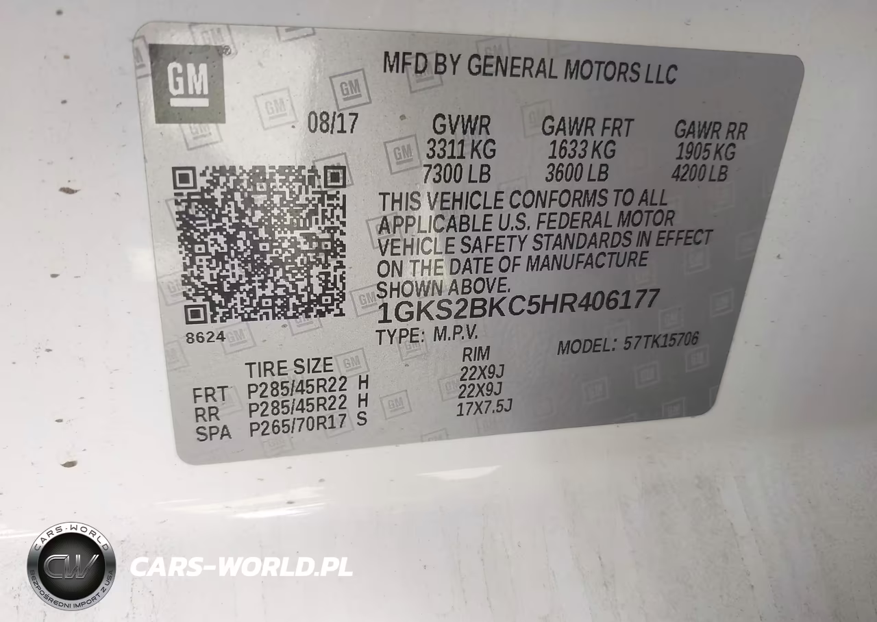 2017 GMC Yukon Slt VIN:1GKS2BKC5HR406177 - 9