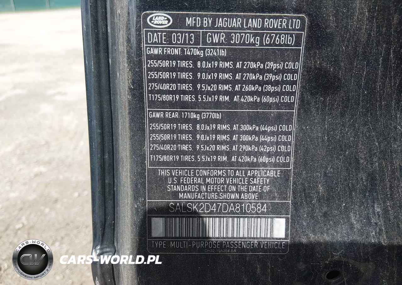 2013 Land Rover Range Rover Sport Hse VIN:SALSK2D47DA810584 - 9