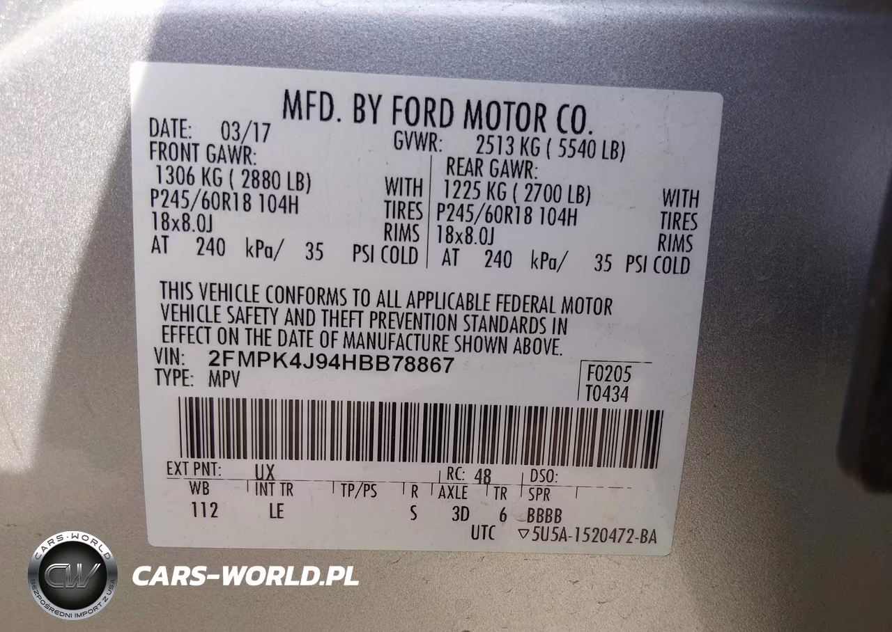 2017 Ford Edge Sel VIN:2FMPK4J94HBB78867 - 9