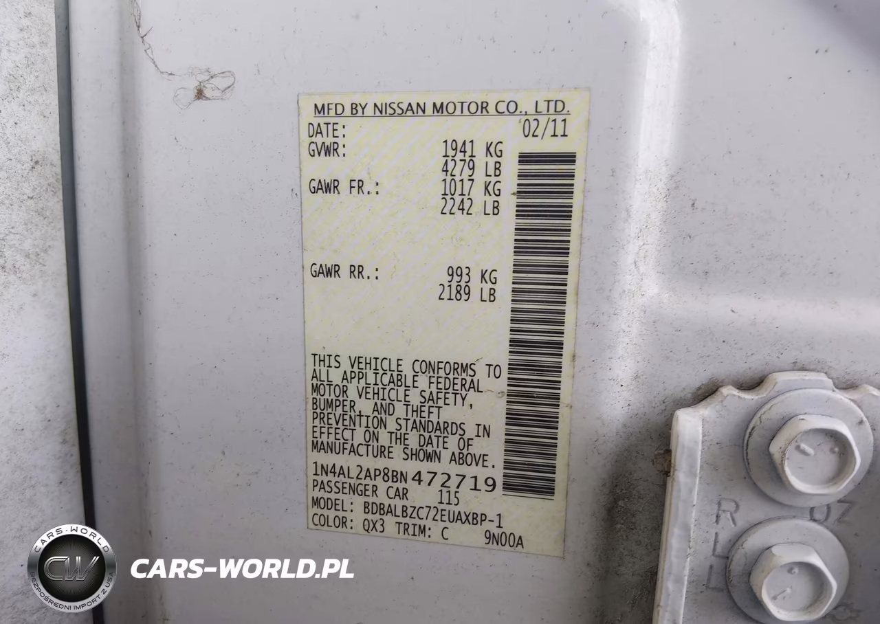 2011 Nissan Altima 2.5 S VIN:1N4AL2AP8BN472719 - 9