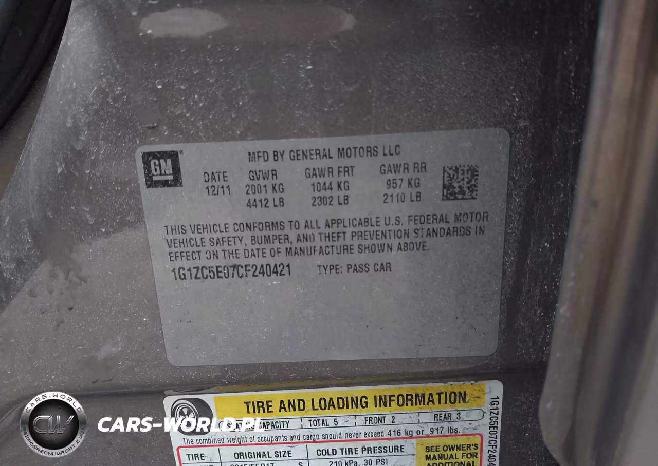 2012 Chevrolet Malibu 1Lt VIN:1G1ZC5E07CF240421 - 9