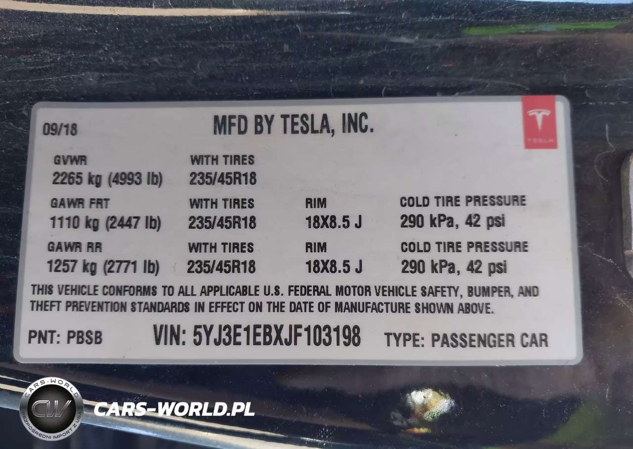 2018 Tesla Model 3 Long Range-Performance VIN:5YJ3E1EBXJF103198 - 9