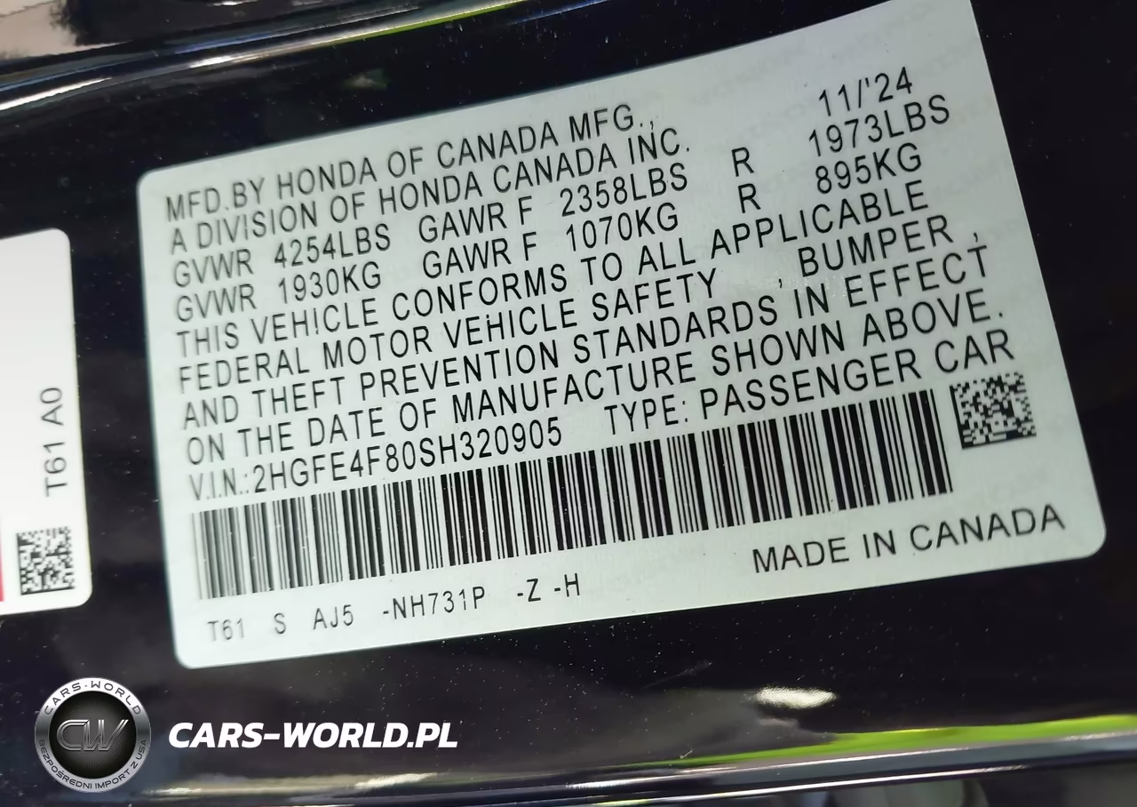 2025 Honda Civic Hybrid Sport-Sport Touring VIN:2HGFE4F80SH320905 - 9