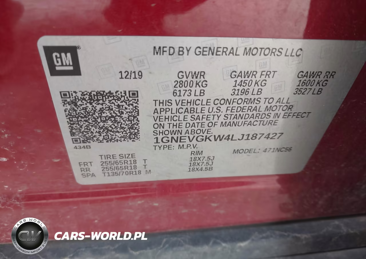 2020 Chevrolet Traverse Awd Lt Cloth VIN:1GNEVGKW4LJ187427 - 9
