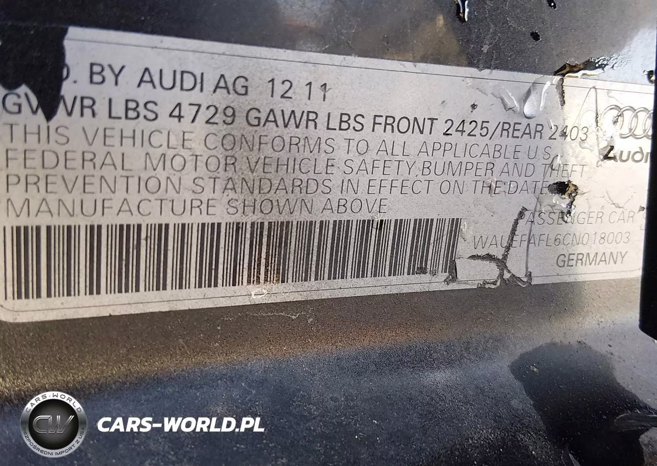 2012 Audi A4 2.0T Premium VIN:WAUEFAFL6CN018003 - 9