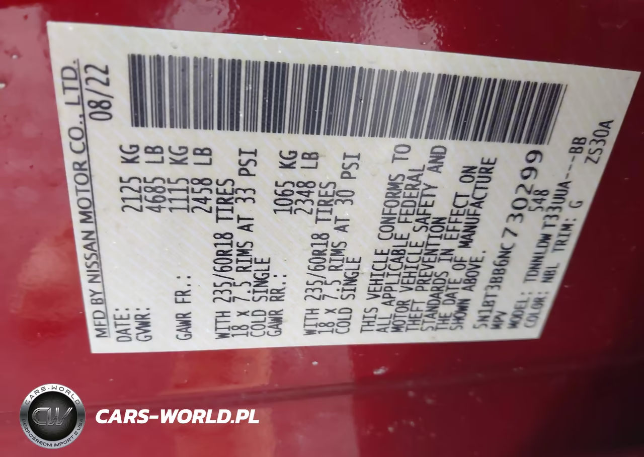 2022 Nissan Rogue Sv Intelligent Awd VIN:5N1BT3BB6NC730299 - 9