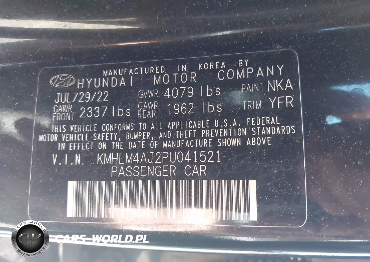 2023 Hyundai Elantra Hybrid Blue VIN:KMHLM4AJ2PU041521 - 9