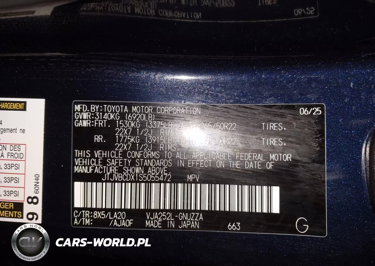 2025 Lexus Gx 550 Luxury+ VIN:JTJVBCDX1S5055472 - 9