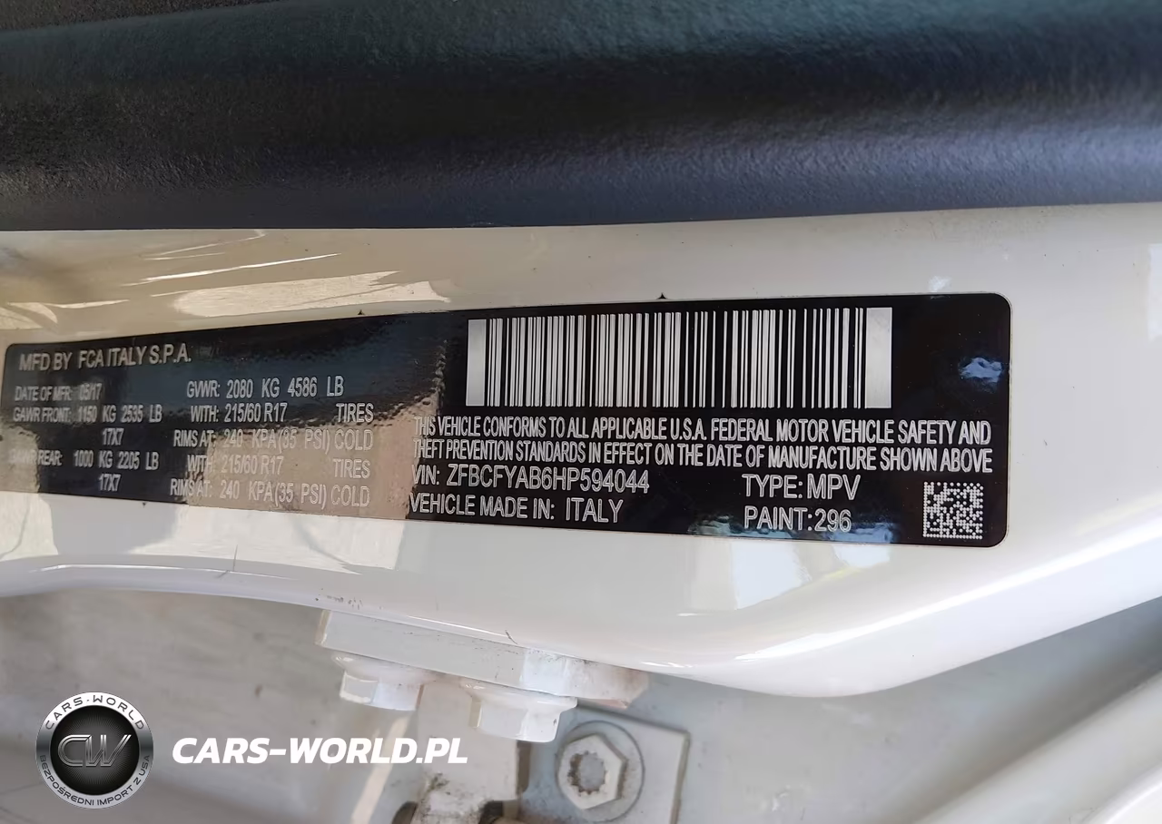 2017 Fiat 500X Pop Awd VIN:ZFBCFYAB6HP594044 - 9