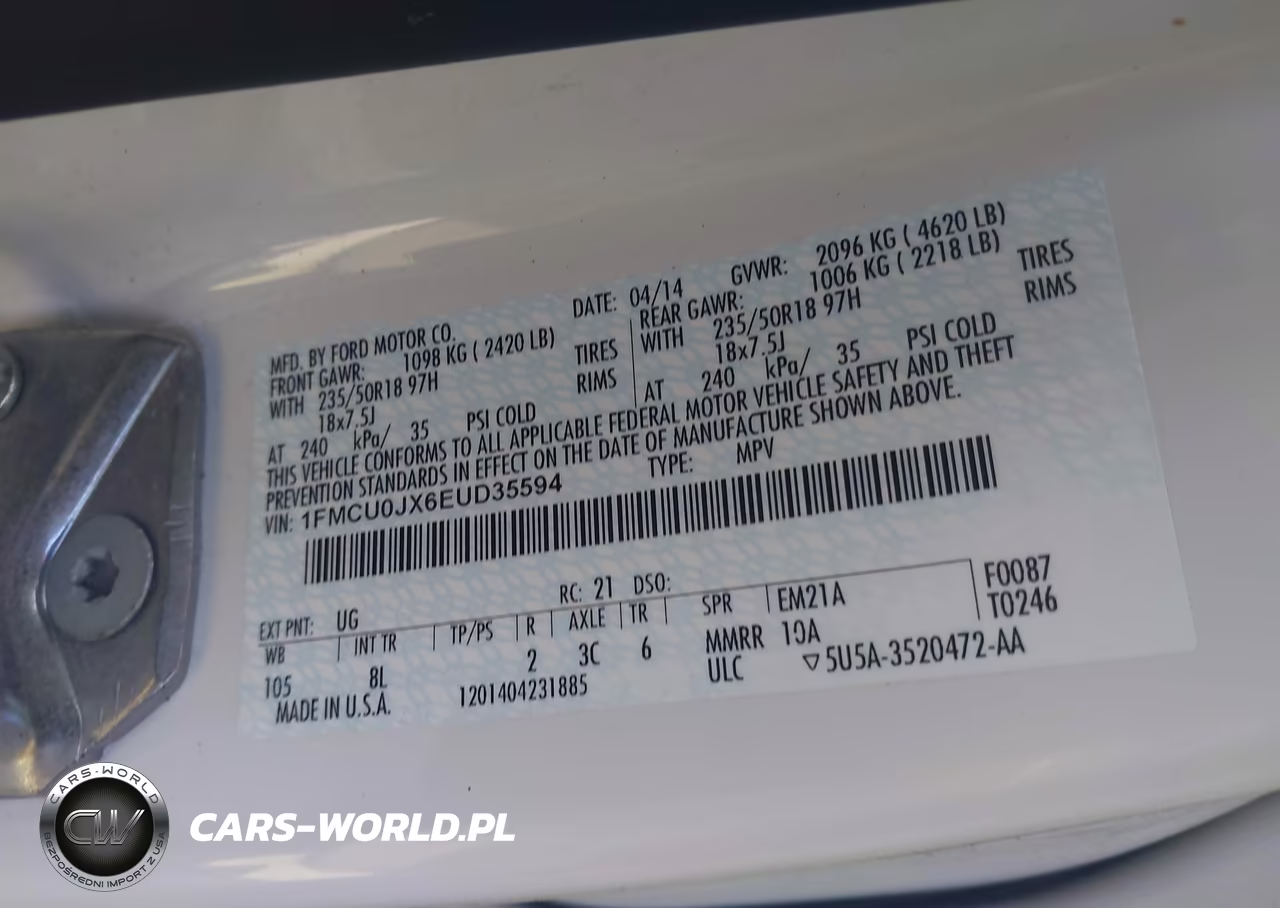 2014 Ford Escape Titanium VIN:1FMCU0JX6EUD35594 - 9
