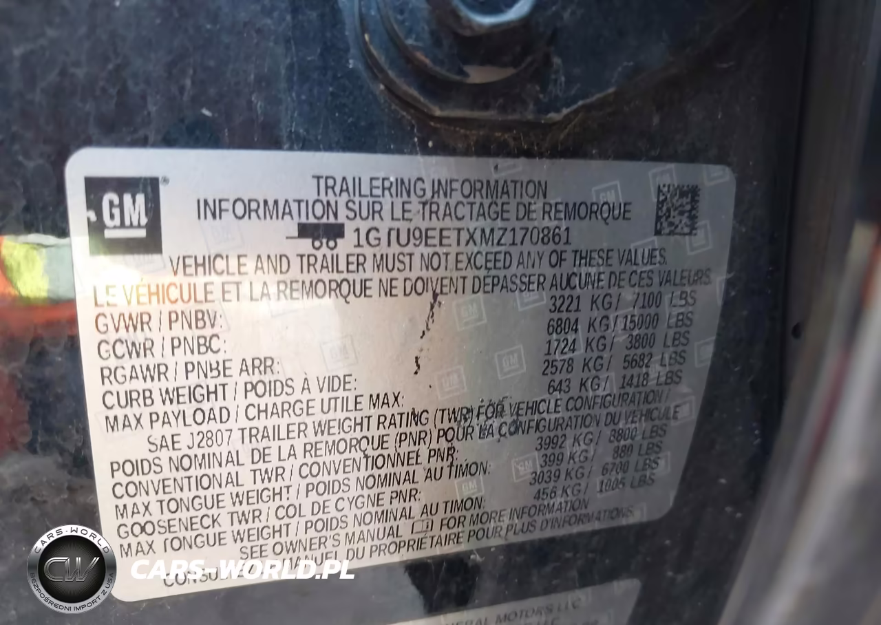2021 GMC Sierra 1500 At4 VIN:1GTU9EETXMZ170861 - 9
