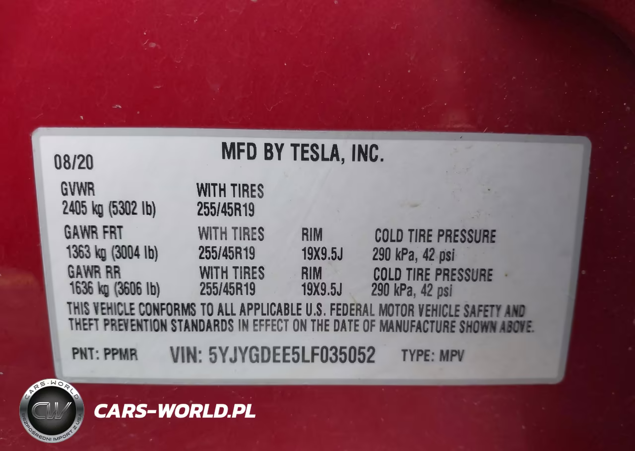 2020 Tesla Model Y Long Range Dual Motor All-Wheel Drive VIN:5YJYGDEE5LF035052 - 9