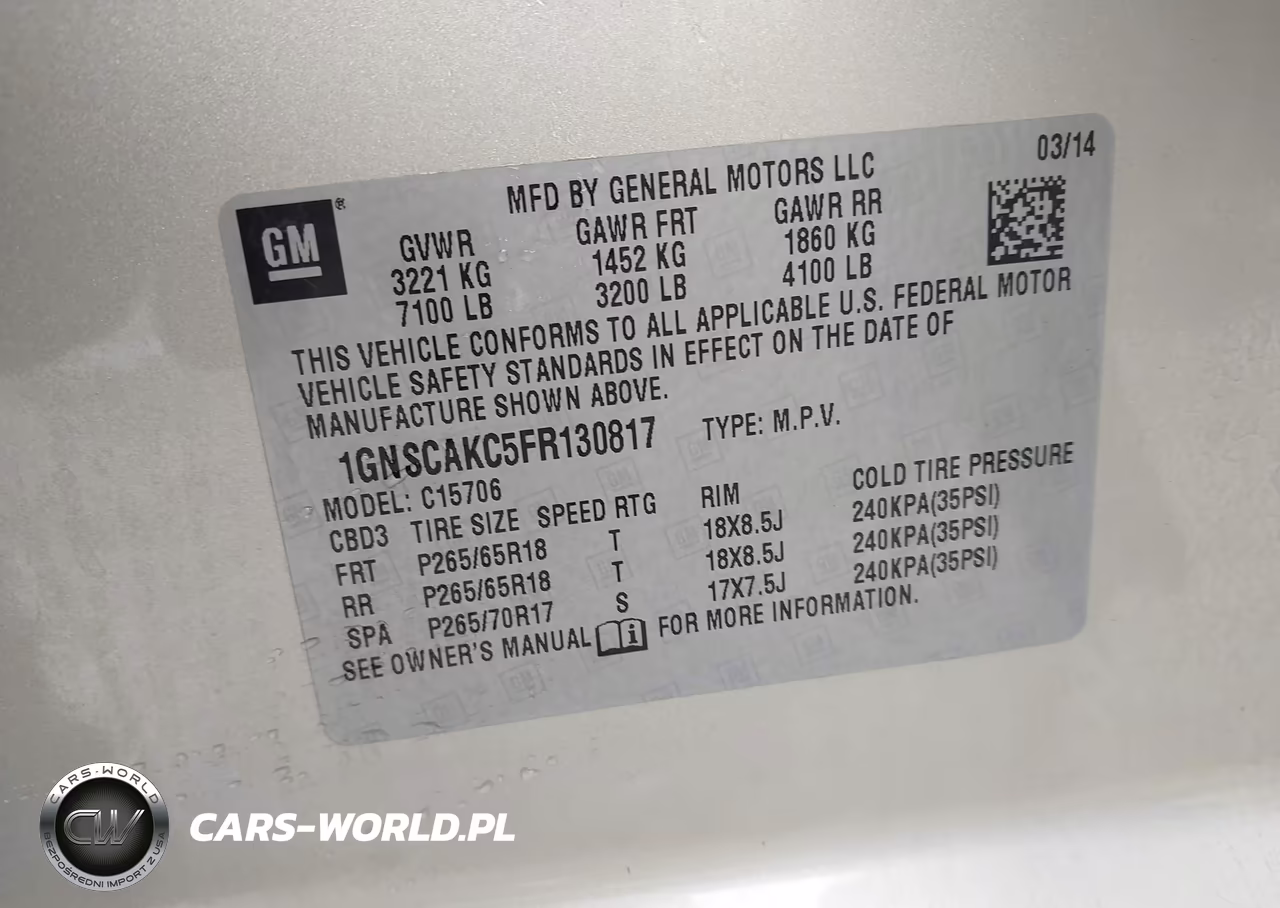 2015 Chevrolet Tahoe Ls VIN:1GNSCAKC5FR130817 - 9
