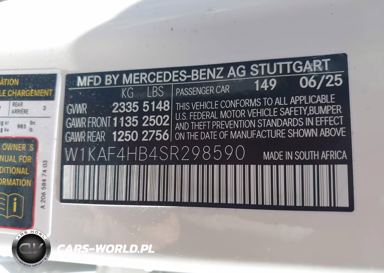 2025 Mercedes-Benz C 300 VIN:W1KAF4HB4SR298590 - 9