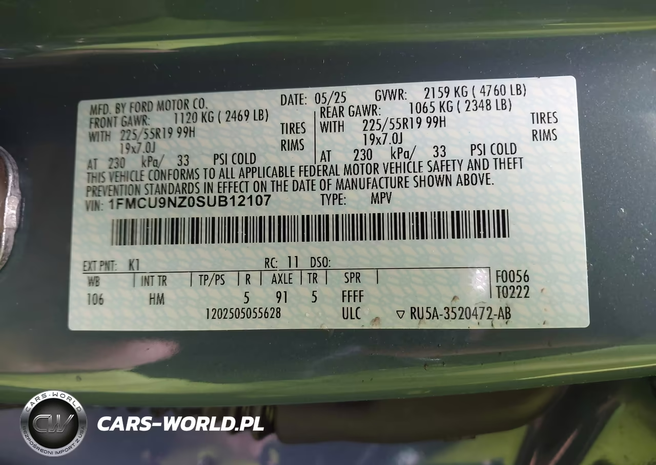 2025 Ford Escape St-Line Select VIN:1FMCU9NZ0SUB12107 - 9