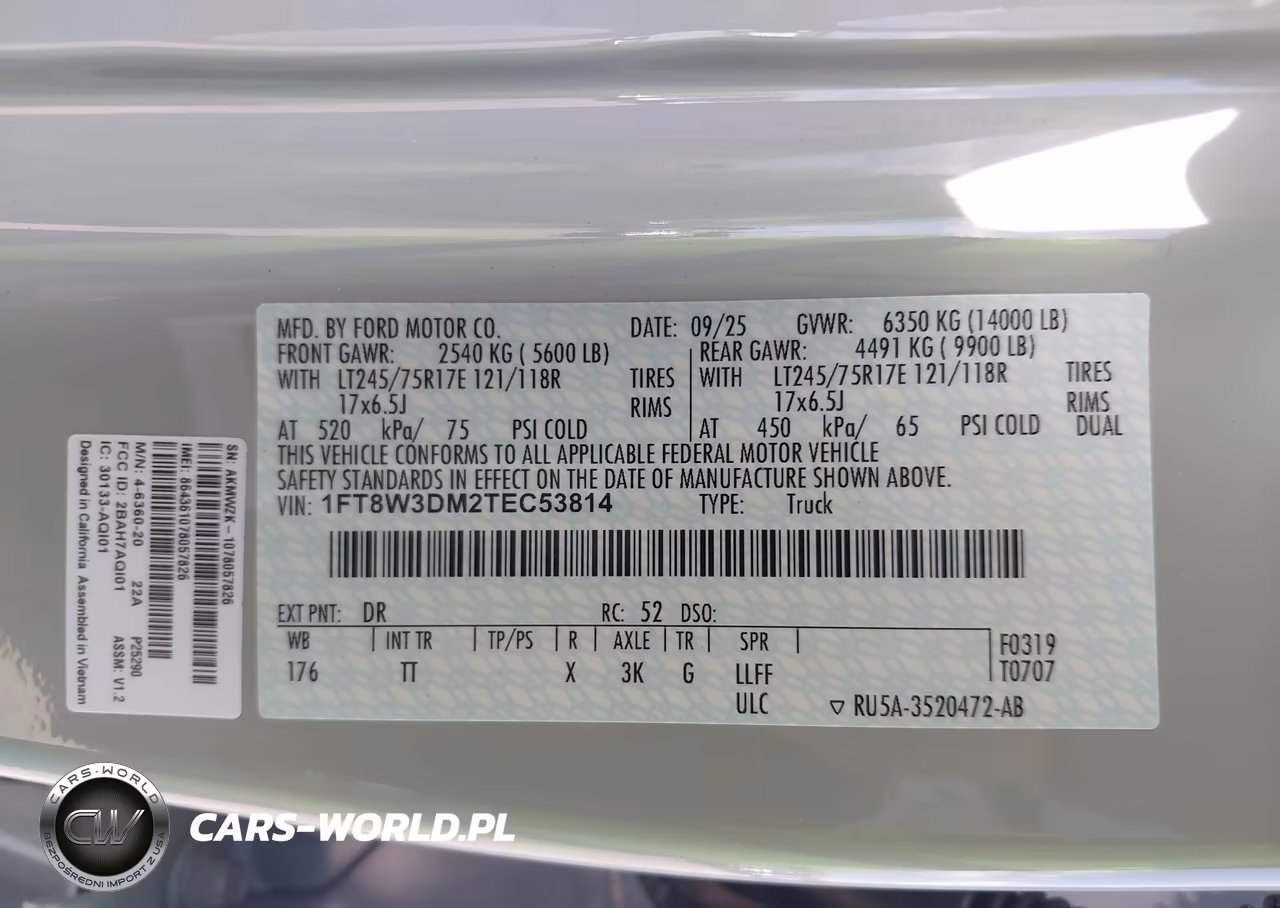 2026 Ford F-350 Platinum VIN:1FT8W3DM2TEC53814 - 8