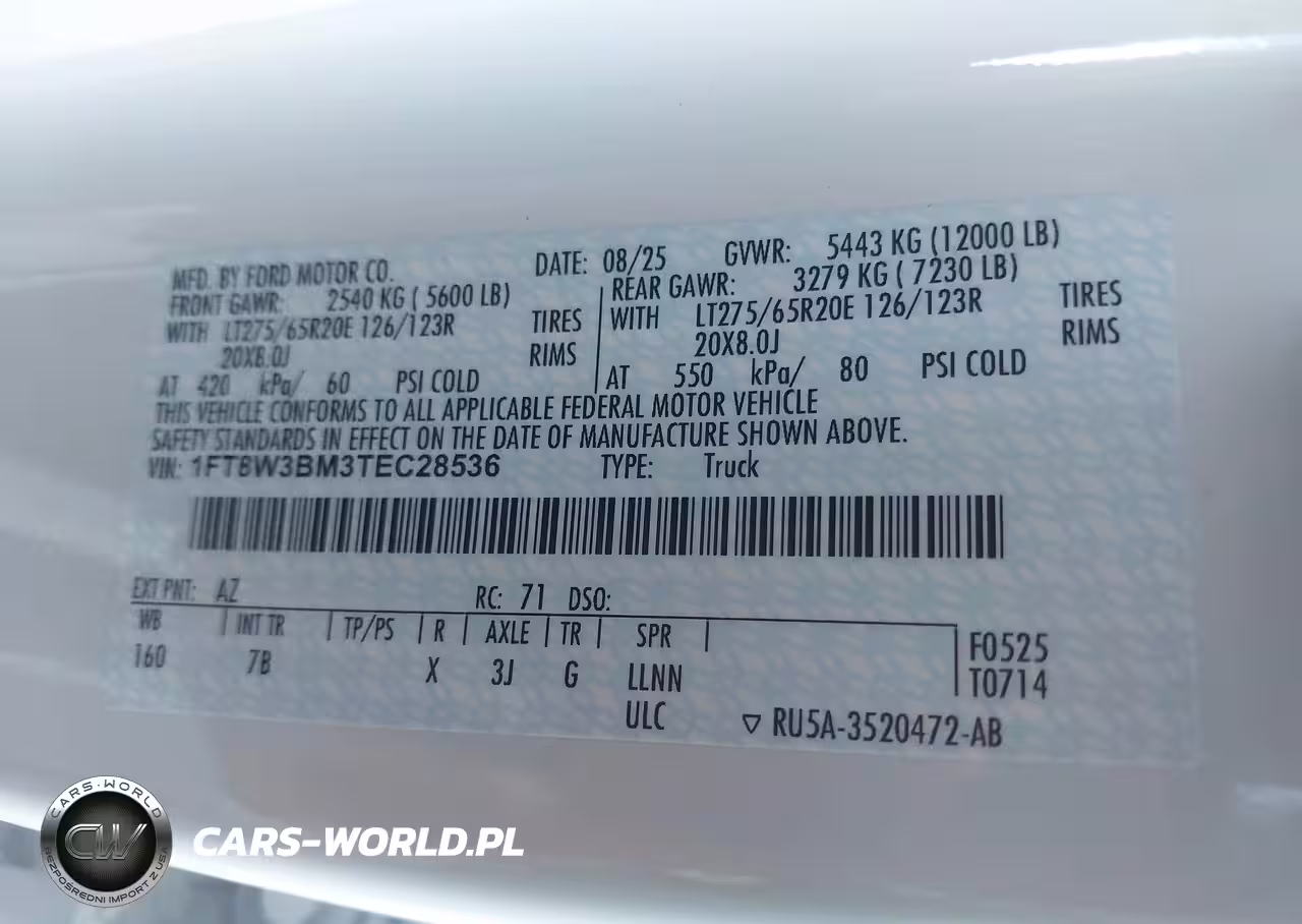 2026 Ford F-350 Platinum VIN:1FT8W3BM3TEC28536 - 8