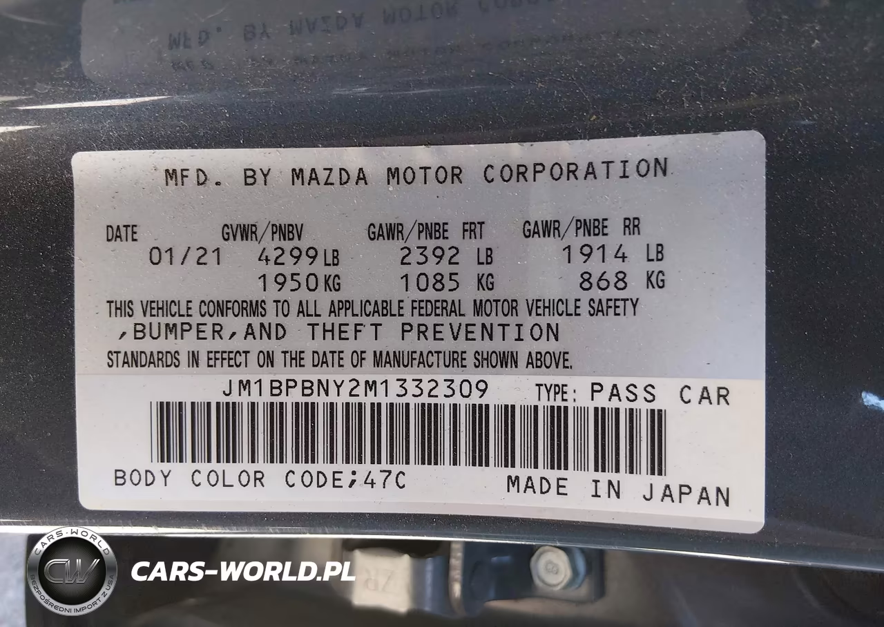 2021 Mazda Mazda3 2.5 Turbo Premium Plus VIN:JM1BPBNY2M1332309 - 9