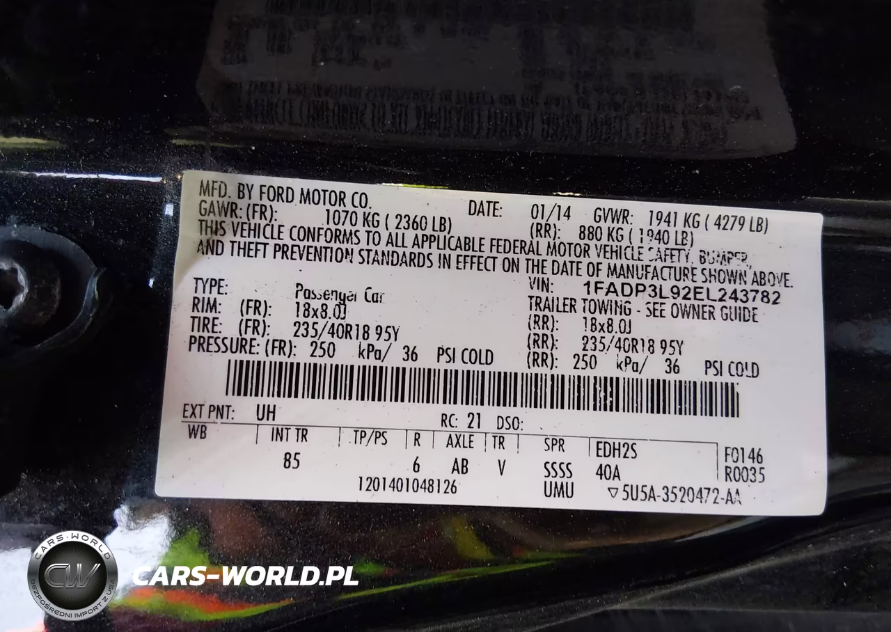 2014 Ford Focus St VIN:1FADP3L92EL243782 - 9