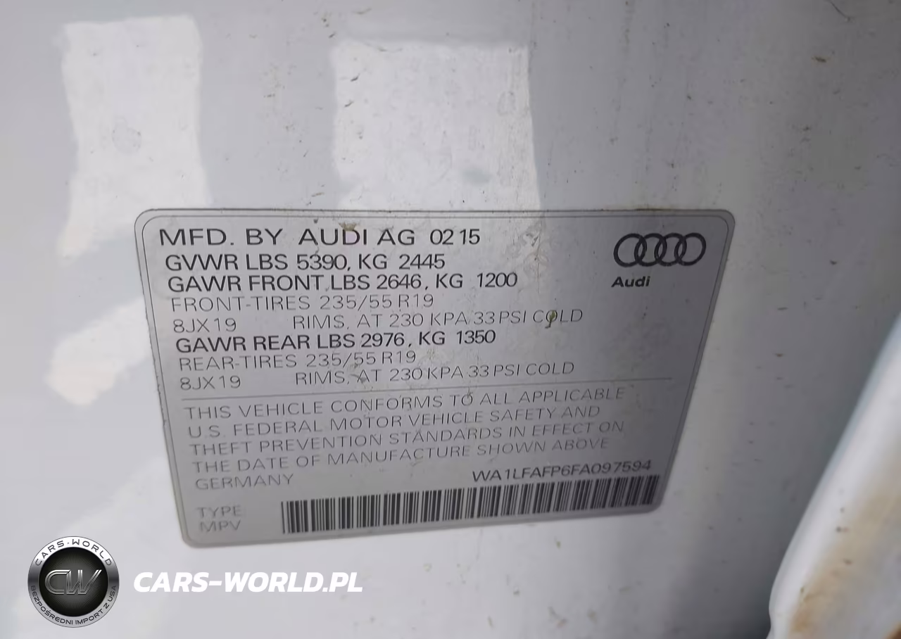2015 Audi Q5 2.0T Premium VIN:WA1LFAFP6FA097594 - 9