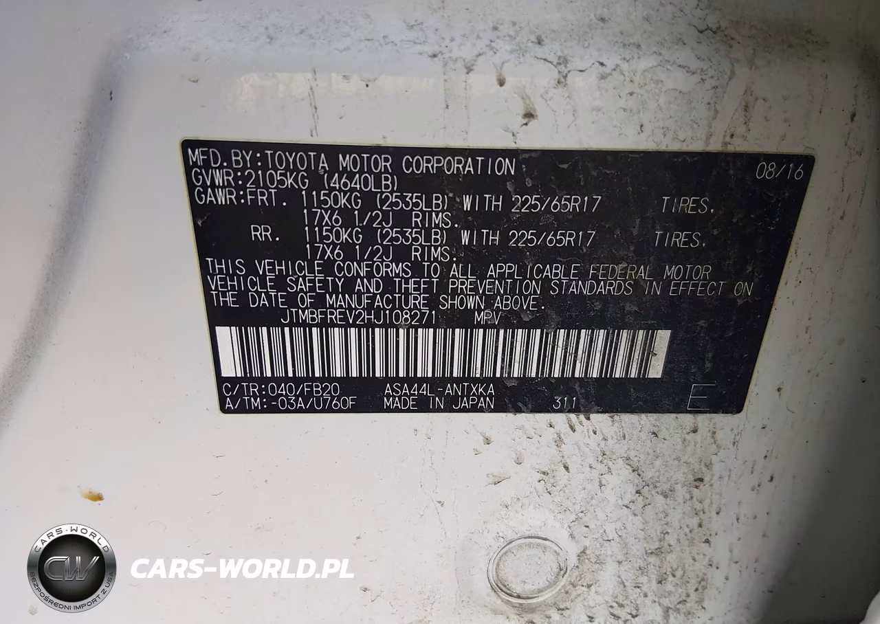 2017 Toyota Rav4 Le VIN:JTMBFREV2HJ108271 - 9