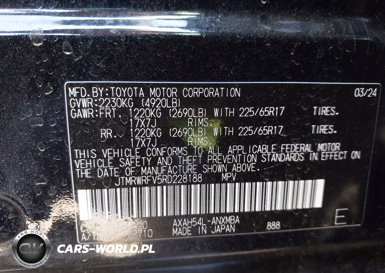 2024 Toyota Rav4 Hybrid Xle VIN:JTMRWRFV5RD228188 - 9