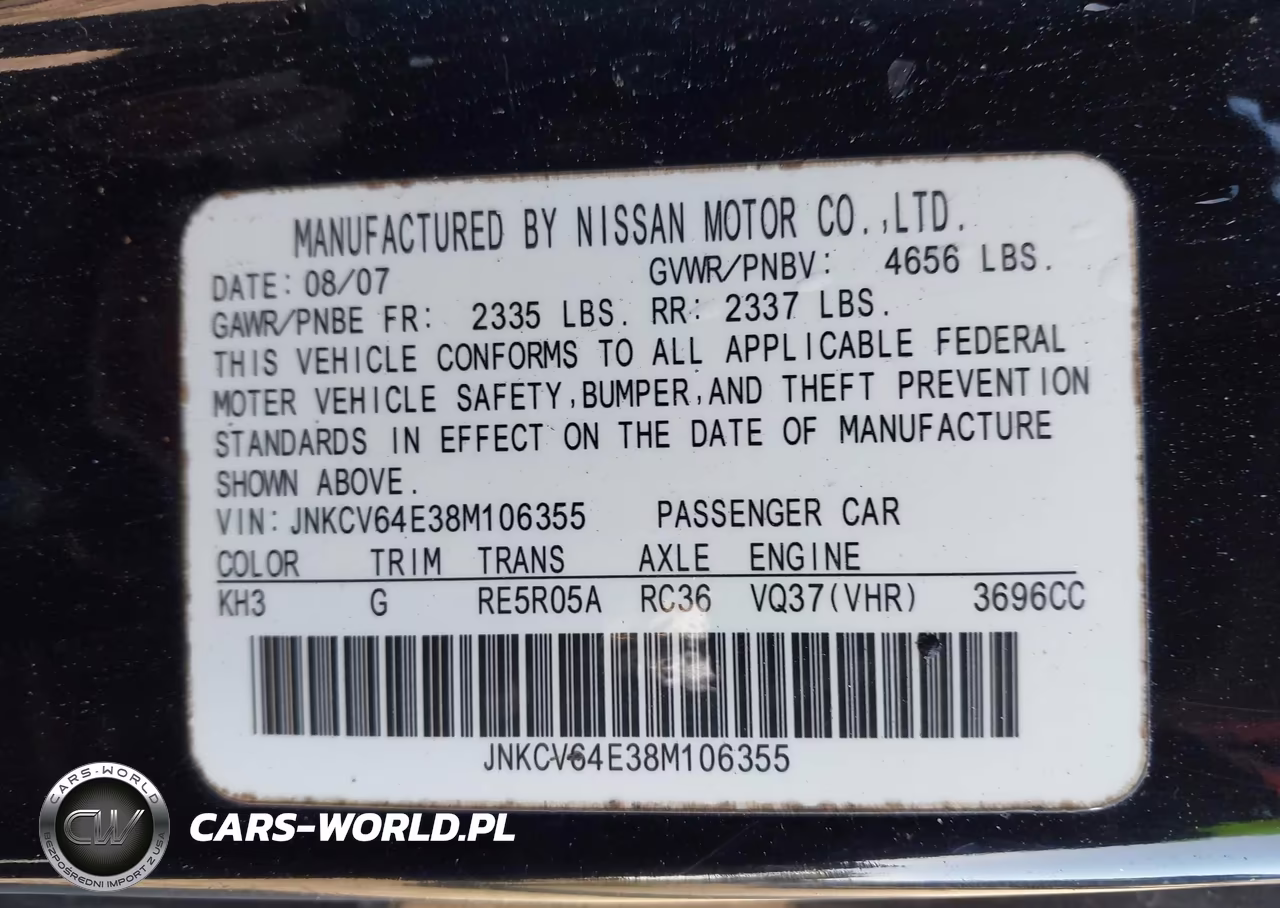 2008 Infiniti G37 Journey VIN:JNKCV64E38M106355 - 9