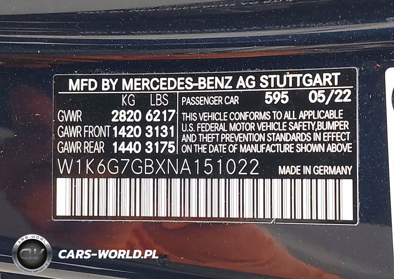 2022 Mercedes-Benz S 580 4Matic VIN:W1K6G7GBXNA151022 - 9