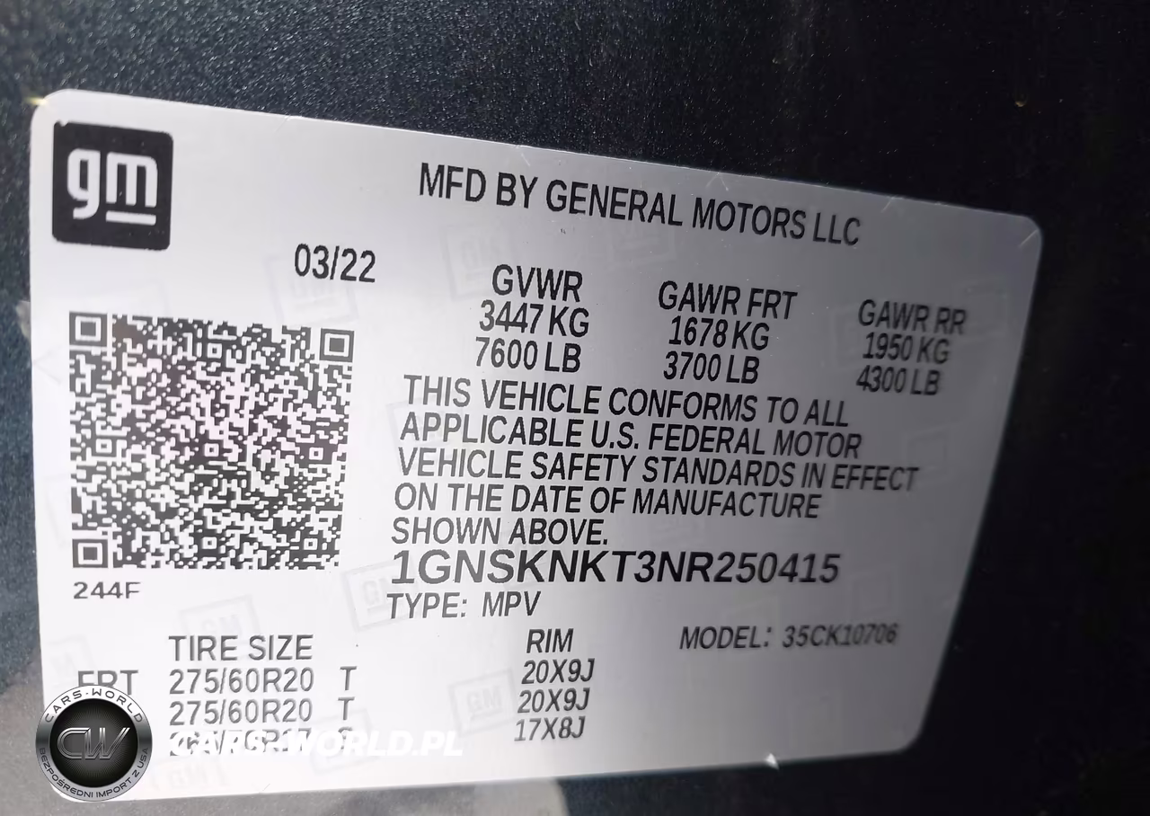 2022 Chevrolet Tahoe 4Wd Lt VIN:1GNSKNKT3NR250415 - 9
