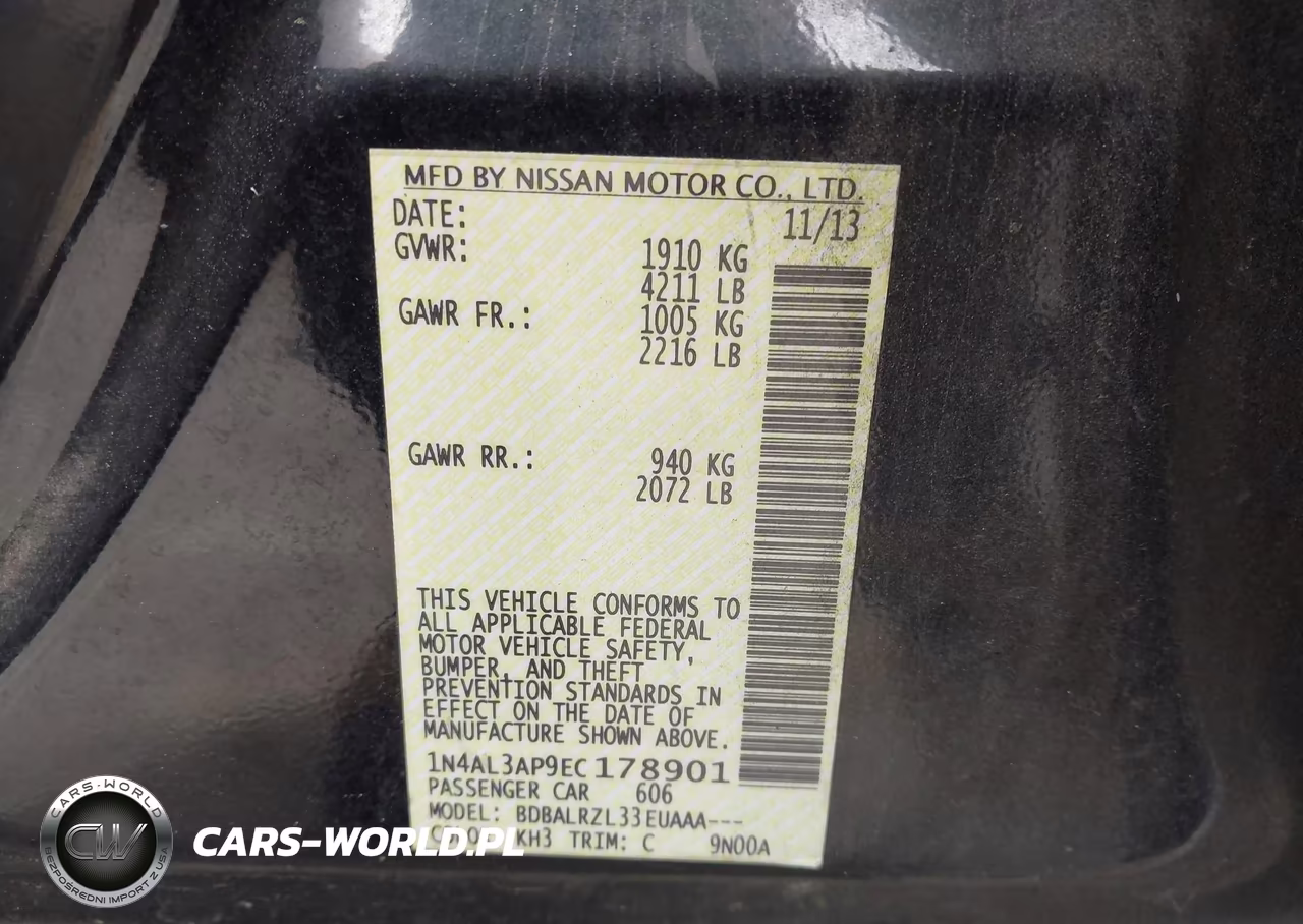 2014 Nissan Altima 2.5 S VIN:1N4AL3AP9EC178901 - 9