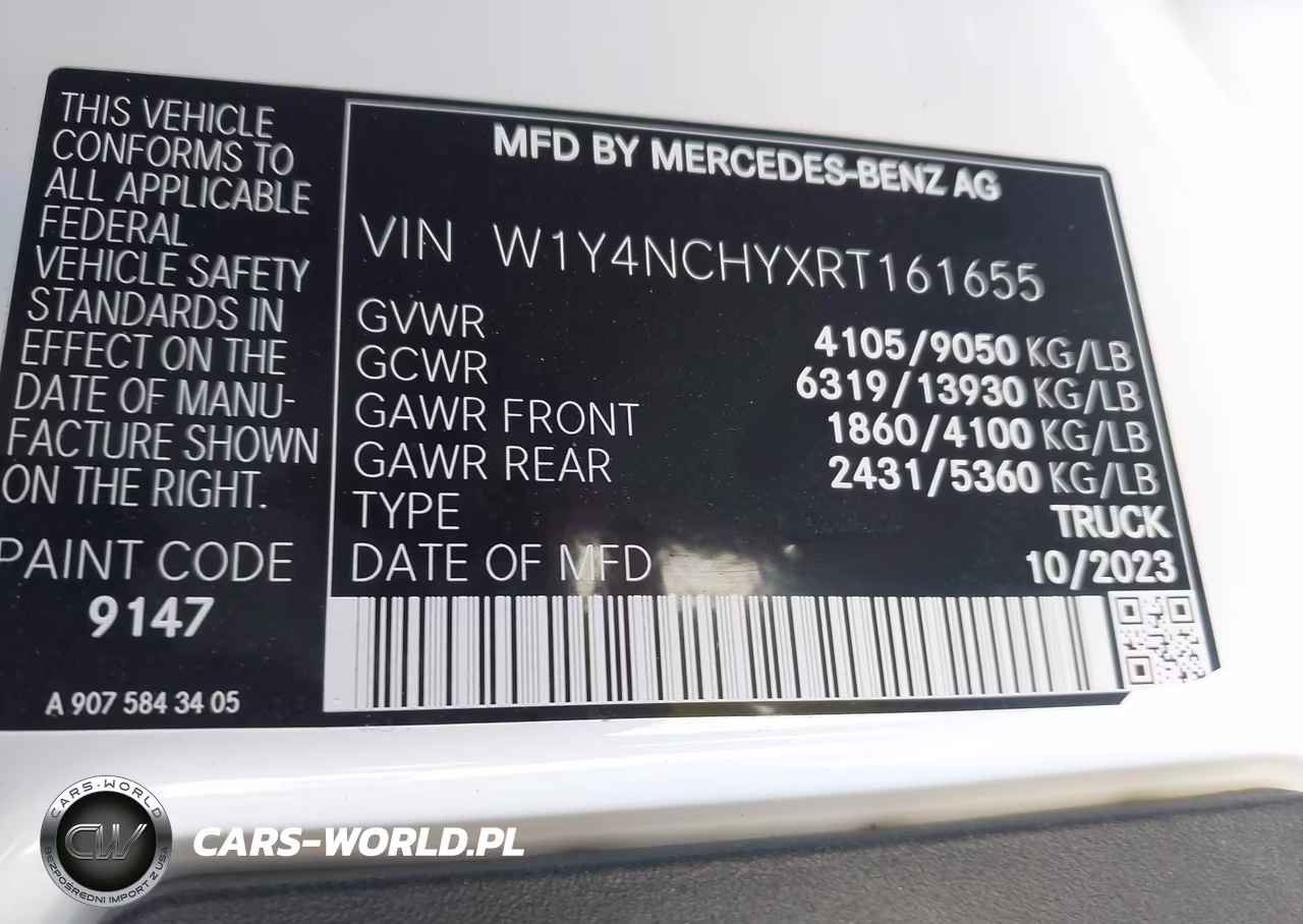 2024 Mercedes-Benz Sprinter 2500 High Roof 4-Cyl Diesel Ho VIN:W1Y4NCHYXRT161655 - 9