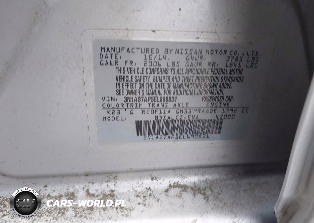 2014 Nissan Sentra S VIN:3N1AB7AP5EL690831 - 9